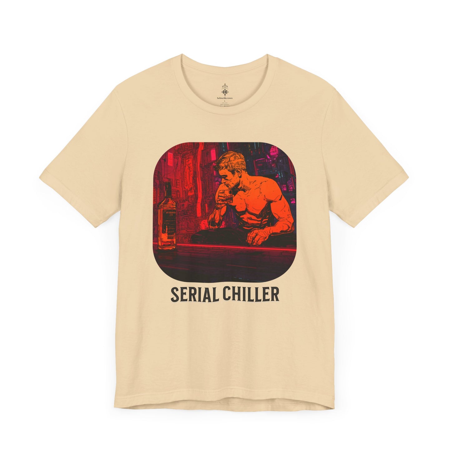Men's Short Sleeve Tee - 'Serial Chiller' Graphic T-Shirt for Casual Vibes