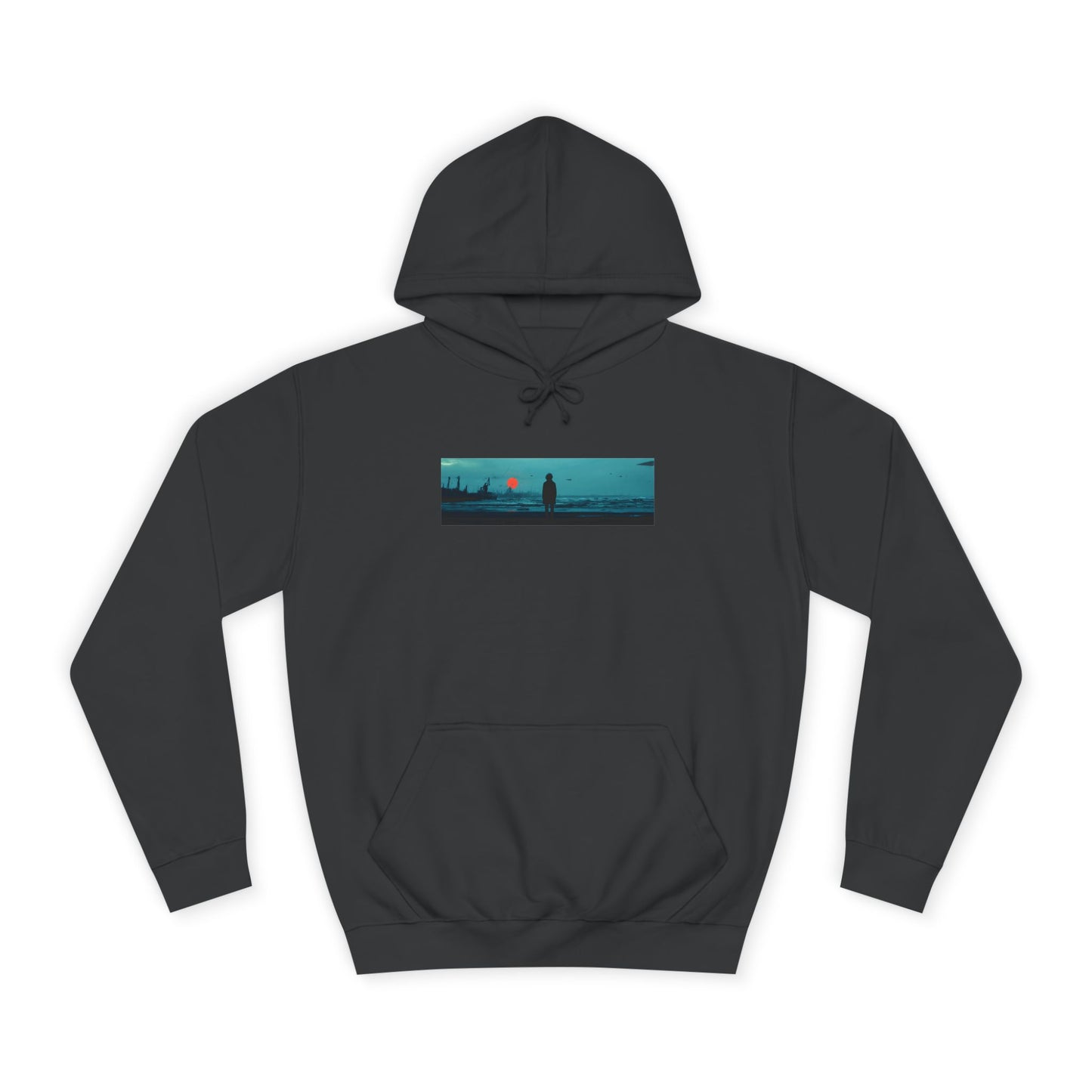 Unisex College Hoodie with Scenic Graphic Print
