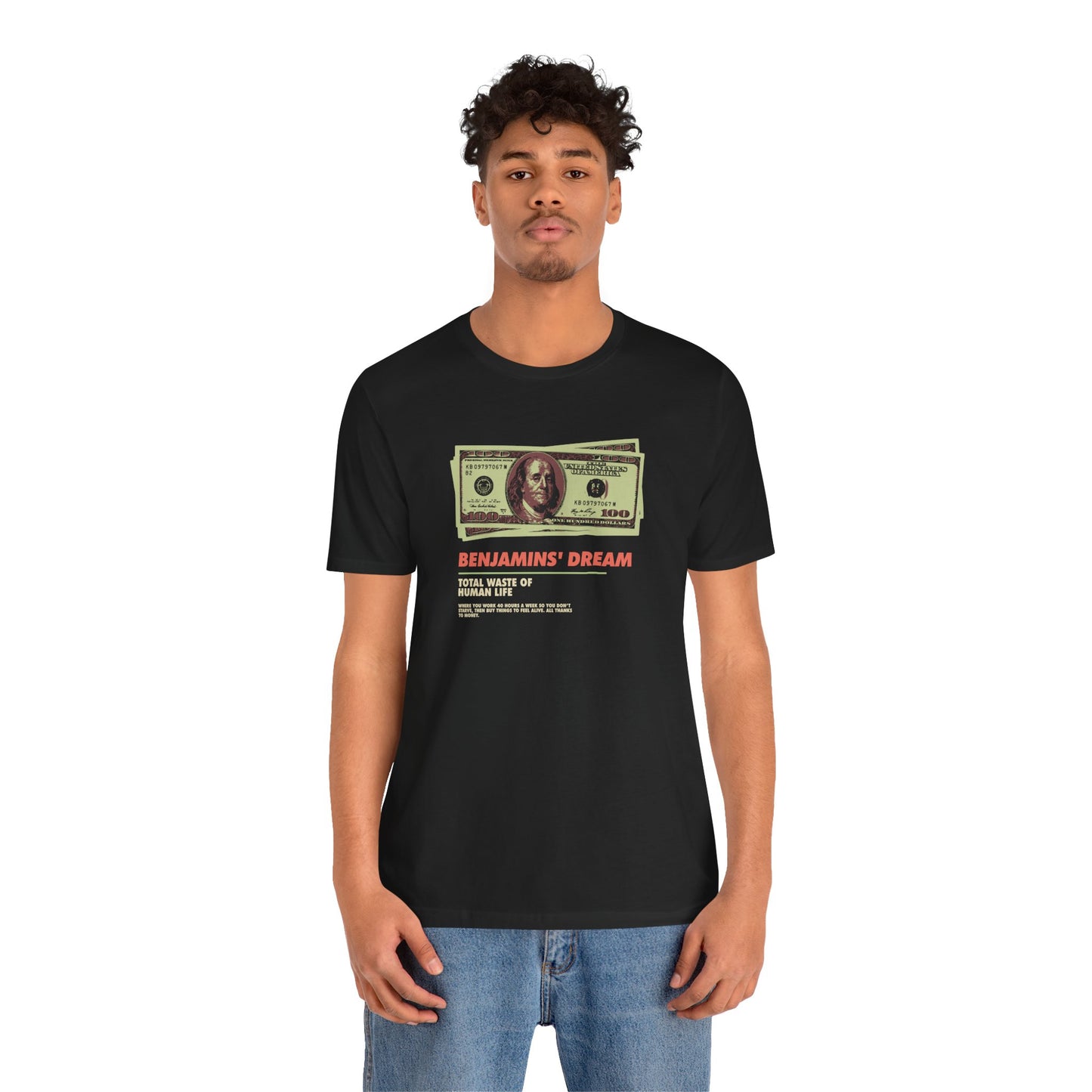 Benjamins' Dream Graphic Tee - Unisex Jersey Short Sleeve T-Shirt for Money Enthusiasts