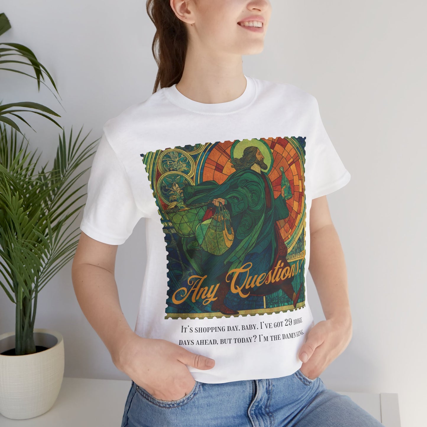 Any Questions? Unisex Jersey Short Sleeve Tee - Fun Casual Shirt for Everyday Wear