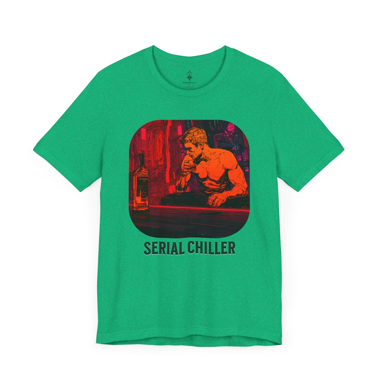 Men's Short Sleeve Tee - 'Serial Chiller' Graphic T-Shirt for Casual Vibes