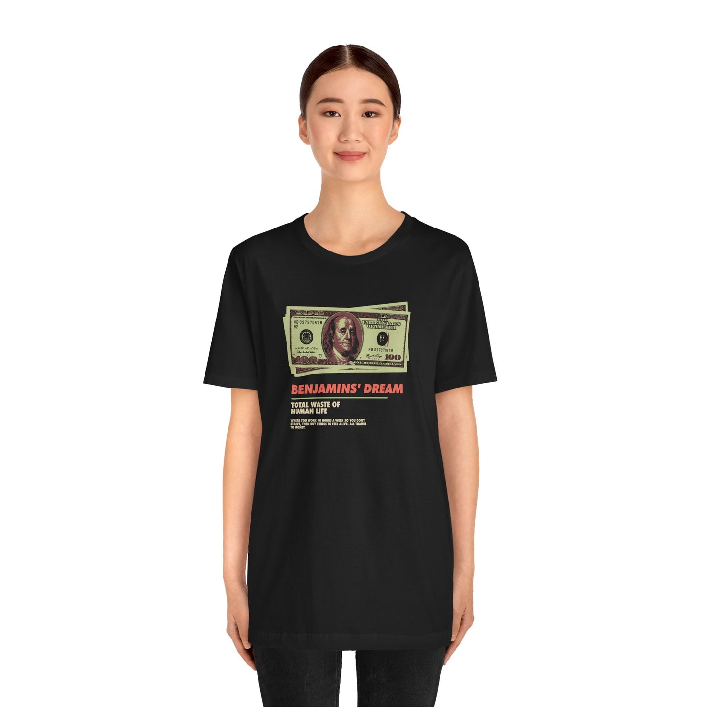 Benjamins' Dream Graphic Tee - Unisex Jersey Short Sleeve T-Shirt for Money Enthusiasts