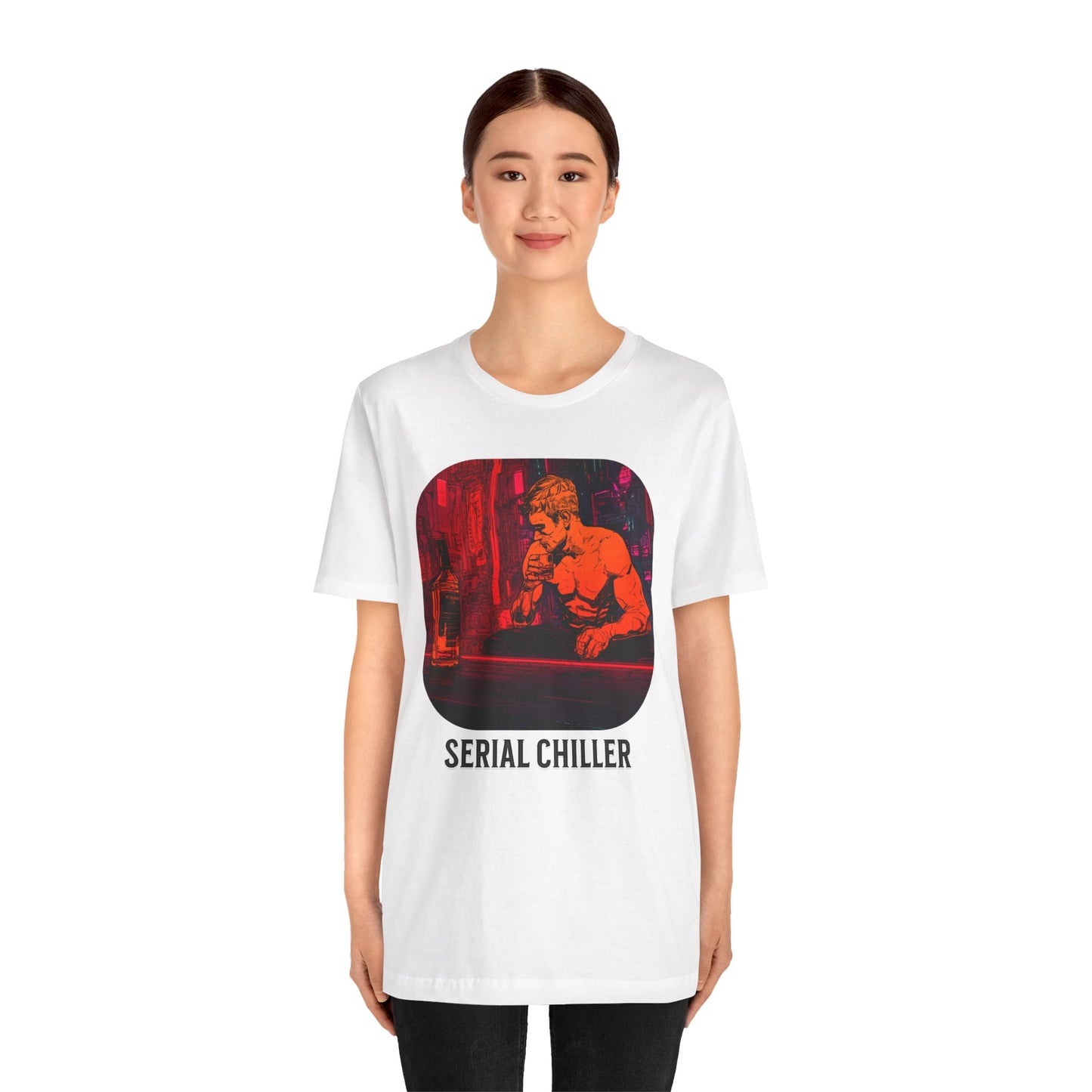 Men's Short Sleeve Tee - 'Serial Chiller' Graphic T-Shirt for Casual Vibes