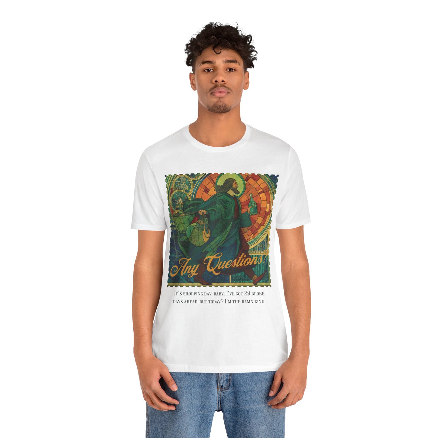 Any Questions? Unisex Jersey Short Sleeve Tee - Fun Casual Shirt for Everyday Wear