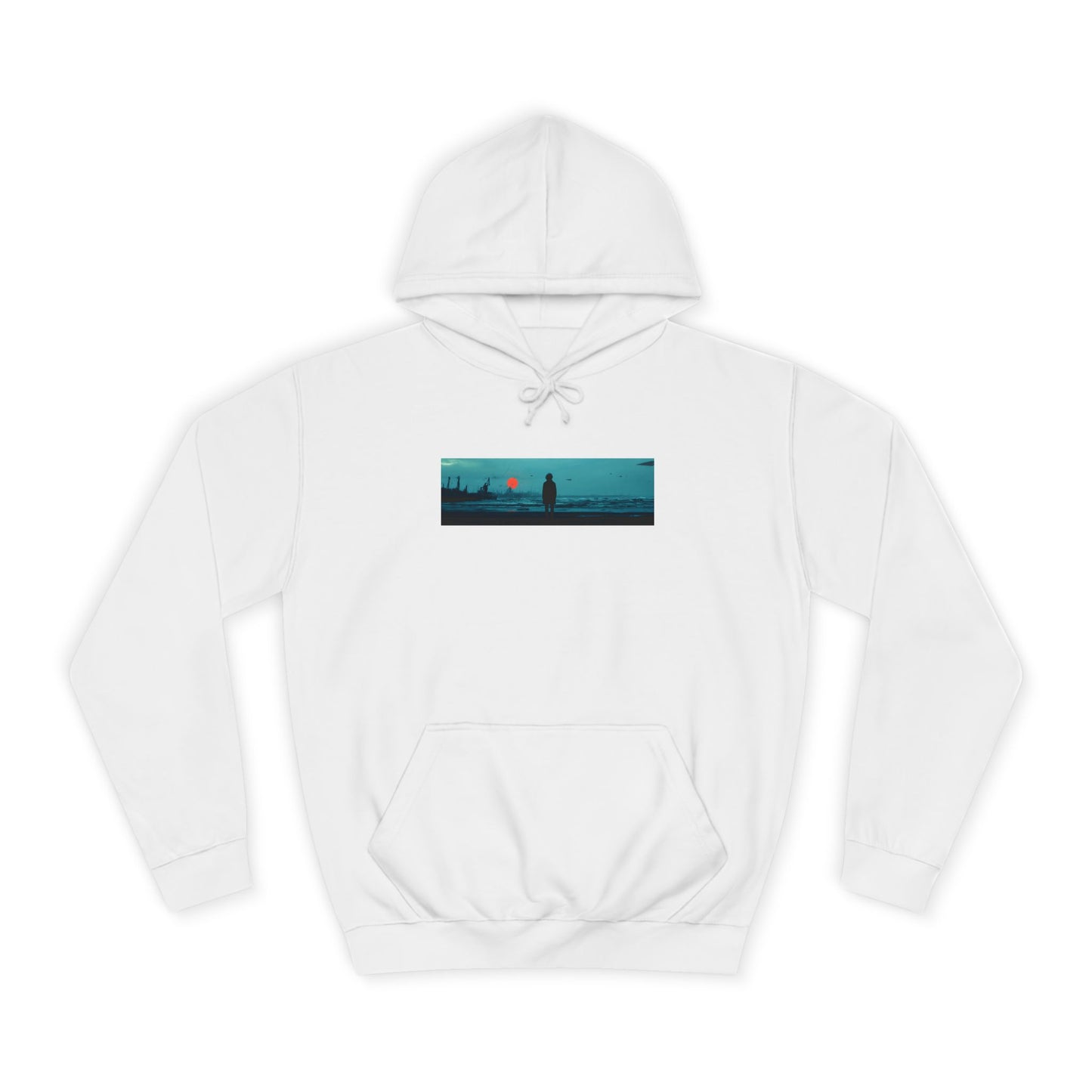 Unisex College Hoodie with Scenic Graphic Print