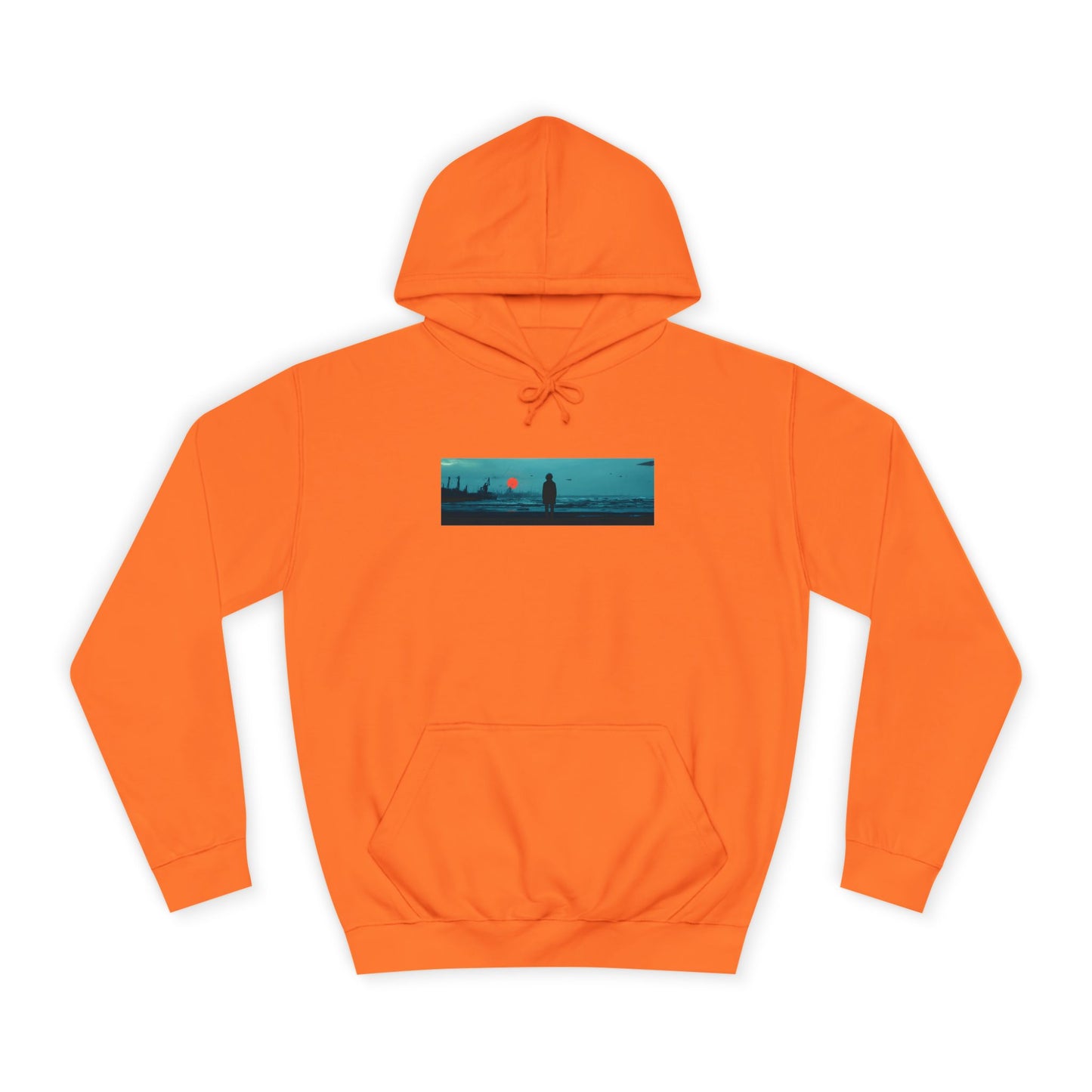 Unisex College Hoodie with Scenic Graphic Print