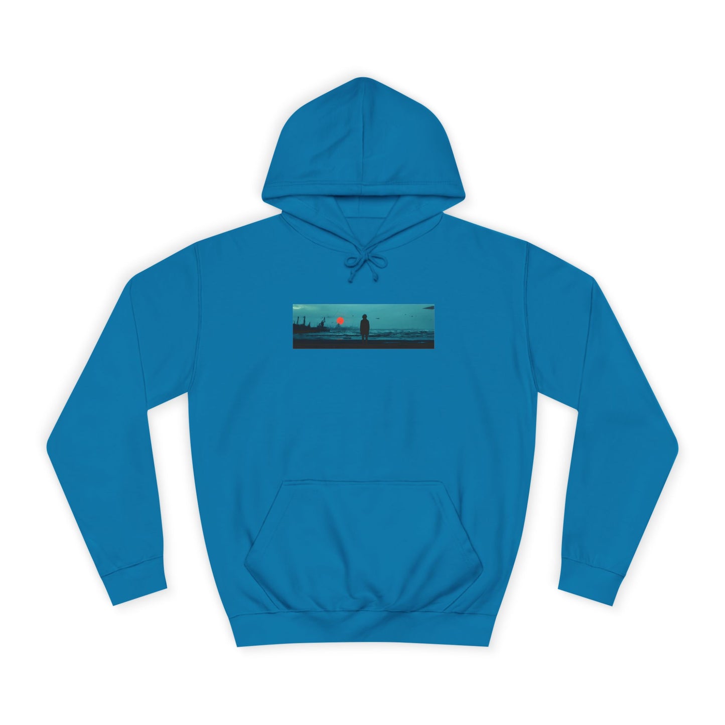 Unisex College Hoodie with Scenic Graphic Print