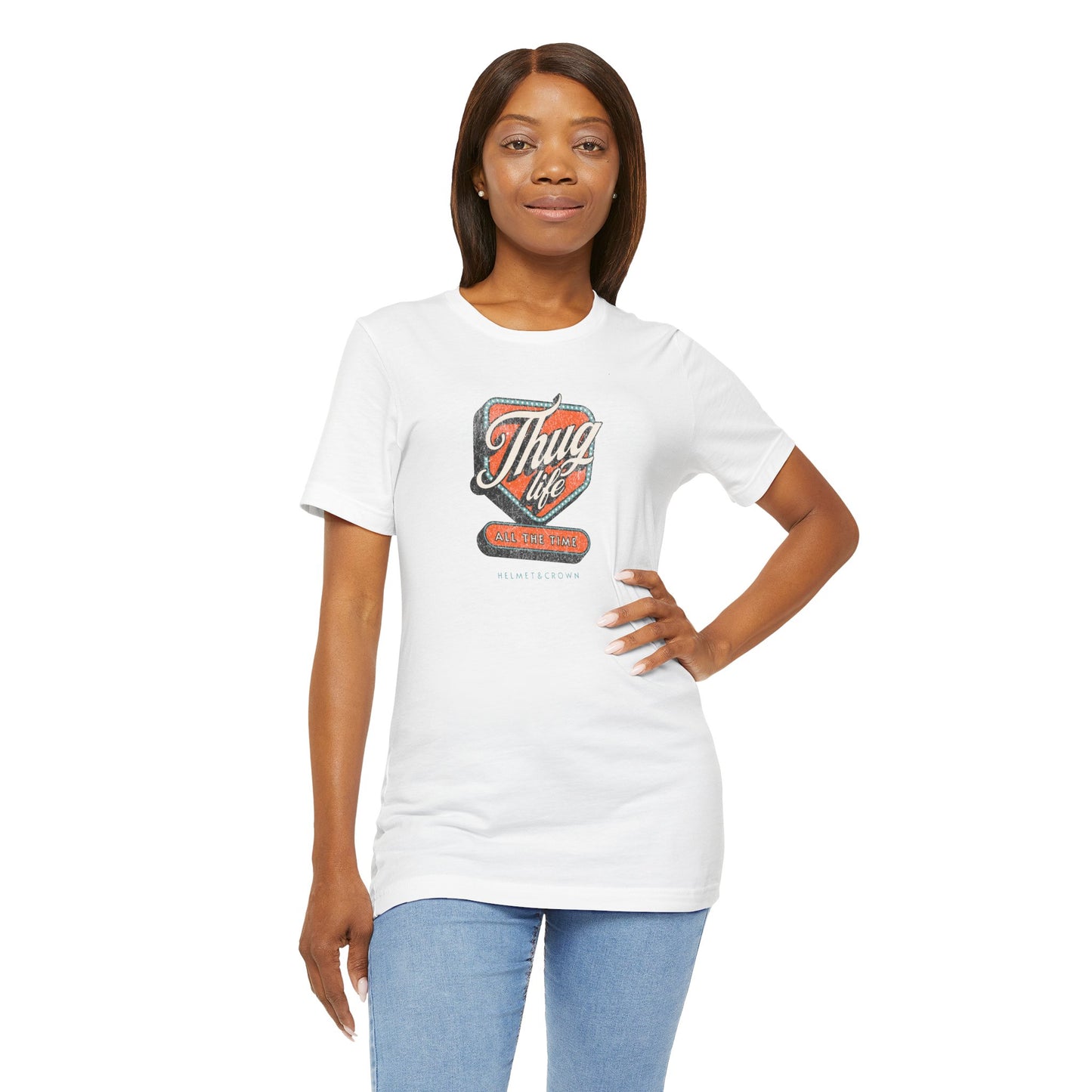 'Thug Life' Unisex Jersey Tee - Casual Streetwear for Everyday Style