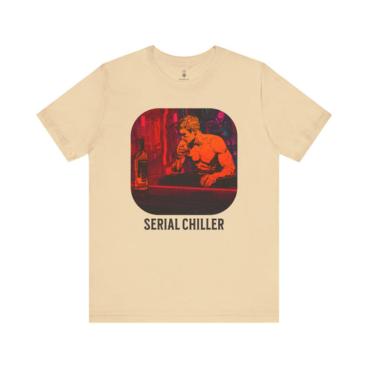 Men's Short Sleeve Tee - 'Serial Chiller' Graphic T-Shirt for Casual Vibes