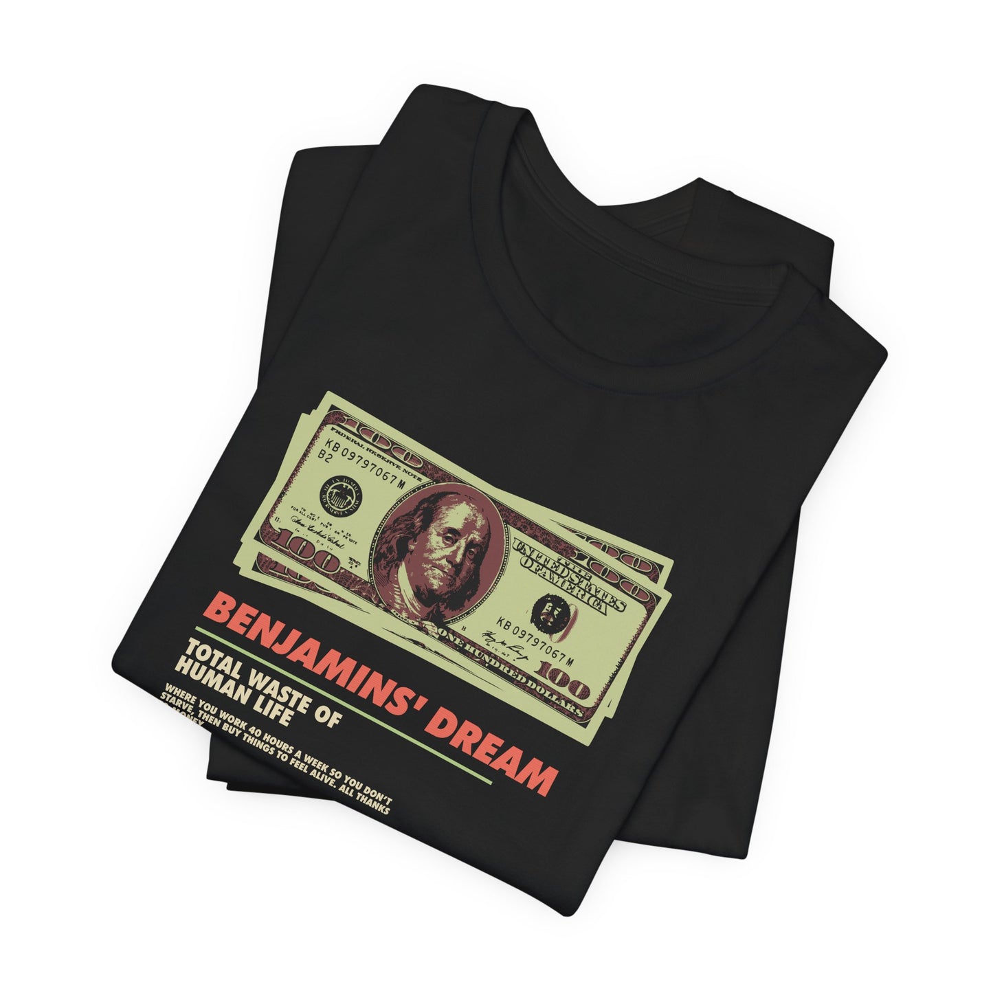 Benjamins' Dream Graphic Tee - Unisex Jersey Short Sleeve T-Shirt for Money Enthusiasts