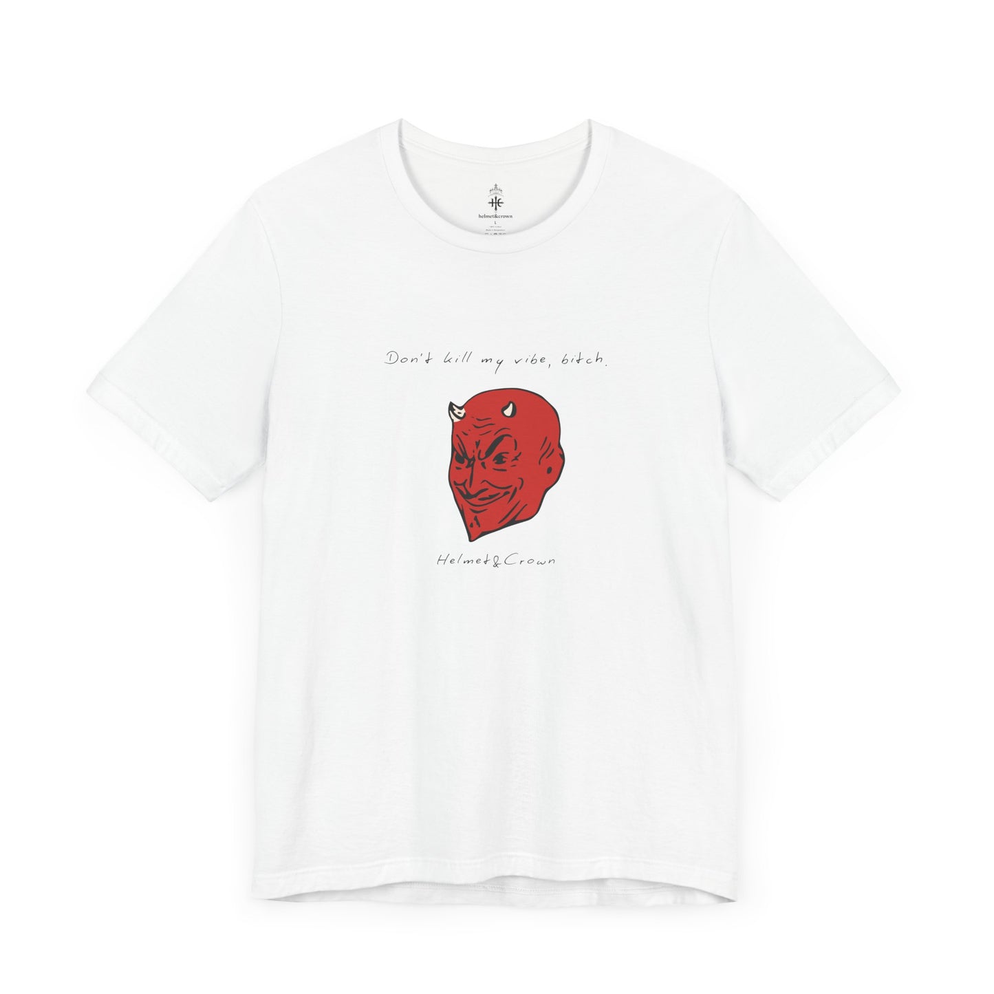 Unisex Graphic Tee - "Don't Kill My Vibe" Red Demon Design