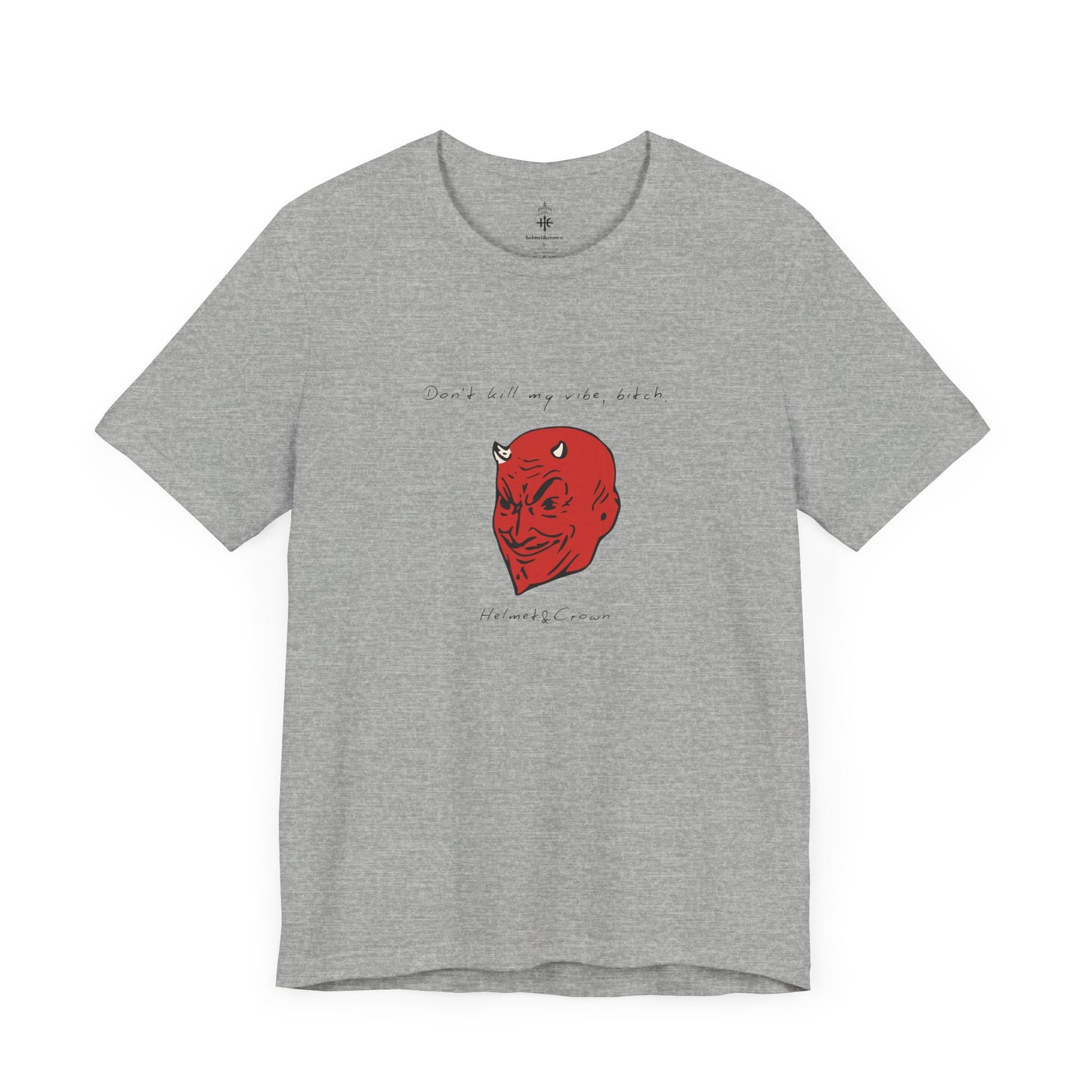 Unisex Graphic Tee - "Don't Kill My Vibe" Red Demon Design